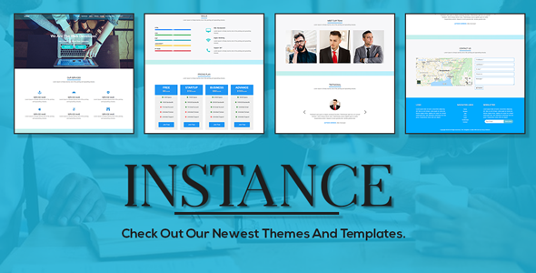 Instance is one page responsive HTML template