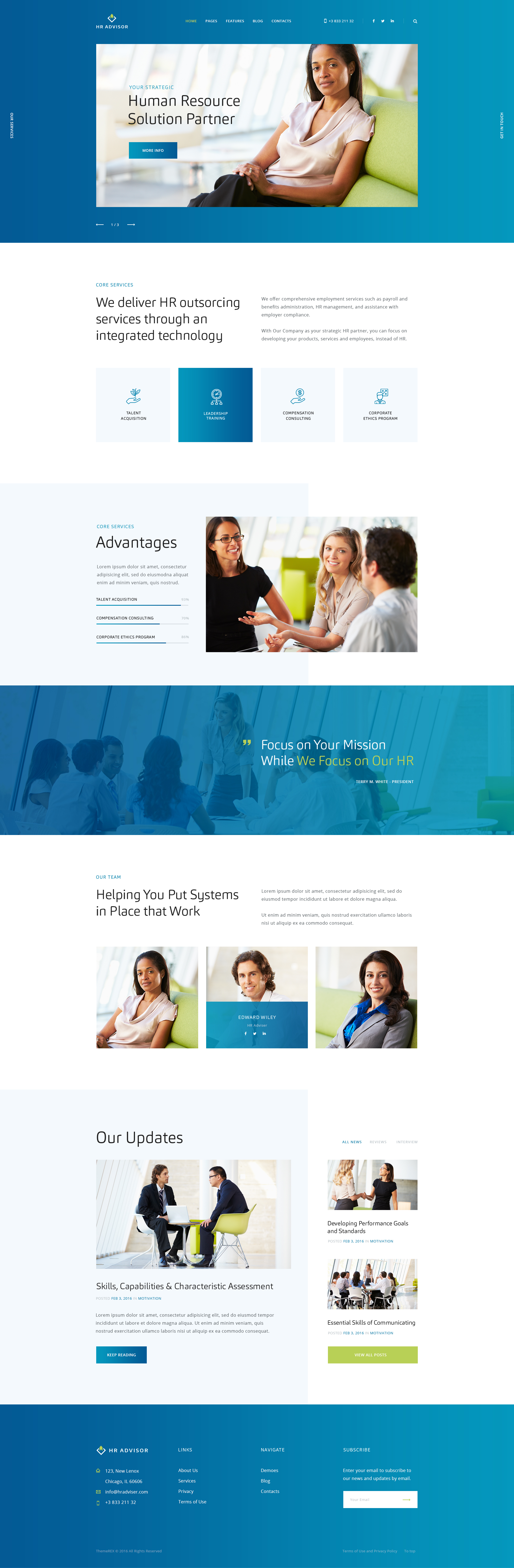 HR Advisor | Human Resources & Business Consulting PSD Template by ...