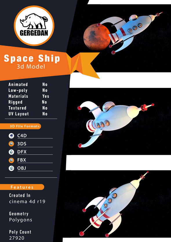 Space Ship - 3Docean 25786026