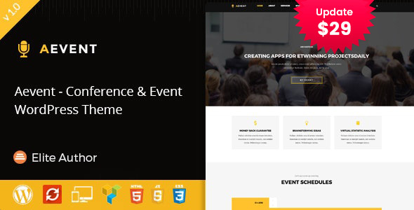 Aevent - ConferenceEvent - ThemeForest 17254934