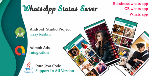 Whatsapp Status Downloader and Whatsapp Status Saver With Admob Ads |WA GB | WA | WA Business