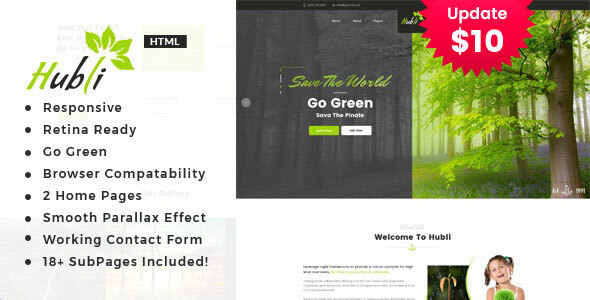 Hubli - EnvironmentNon-Profit - ThemeForest 21903174