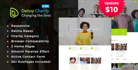 Fabulous Denoy || Responsive HTML Template for Charity & Fund Raising