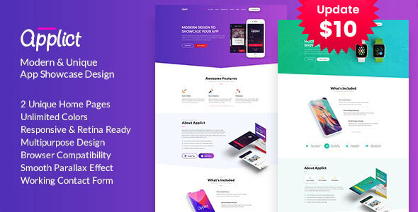 Applict | App Landing HTML Template by template_path