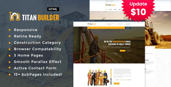 Fabulous Titan Builders :  Construction Business HTML Template