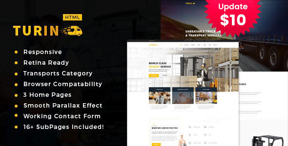 Turin - Transport and logistics HTML5 Template. by template_path