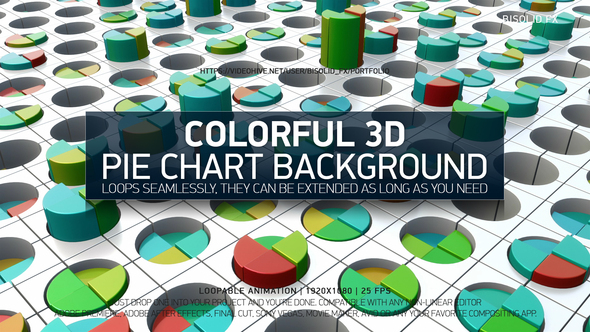 Colorful 3D Pie Chart Background alt