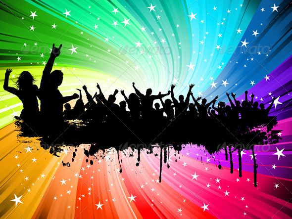 Crowd on starburst - People Characters