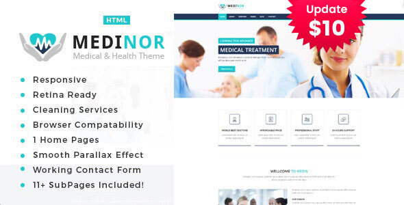 Medinor - Health And Medical HTML Template by TonaTheme