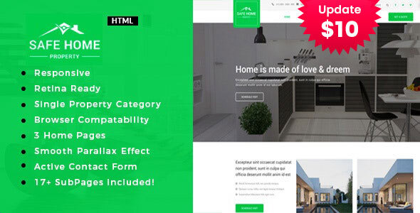 Exceptional Safehome - Real Estate Property HTML5 Template