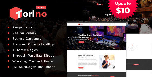Torino - HTML Template for Conference and Event by TonaTheme