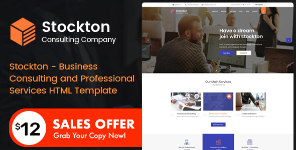 Stockton - Business Consulting and Professional Services HTML Template by ThemeKalia