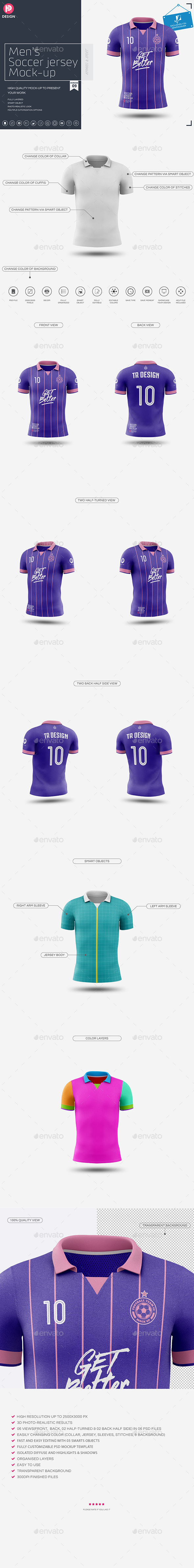 Download Men S Soccer Jersey Mockup V9 By Trdesignme Graphicriver