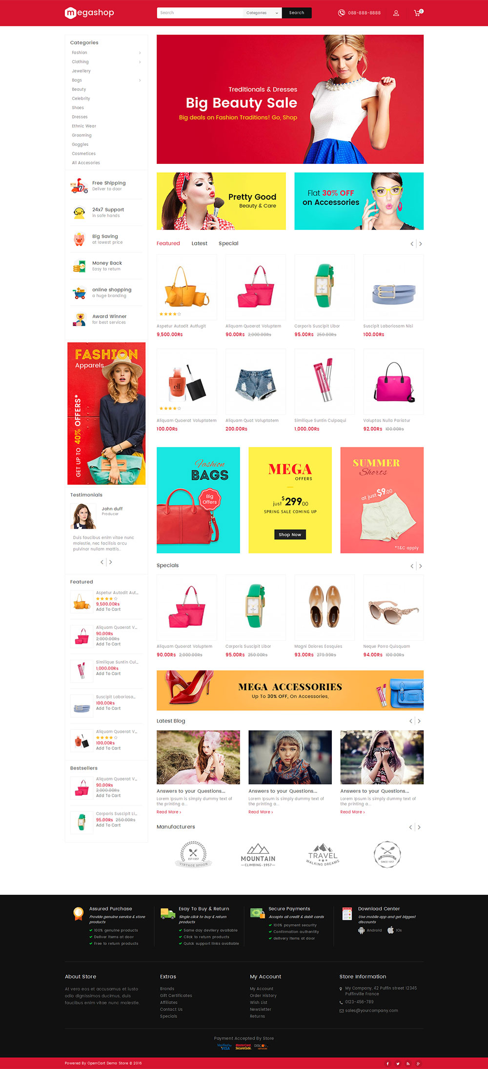 MegaShop - OpenCart Multi-Purpose Theme For Mega Electronics ...