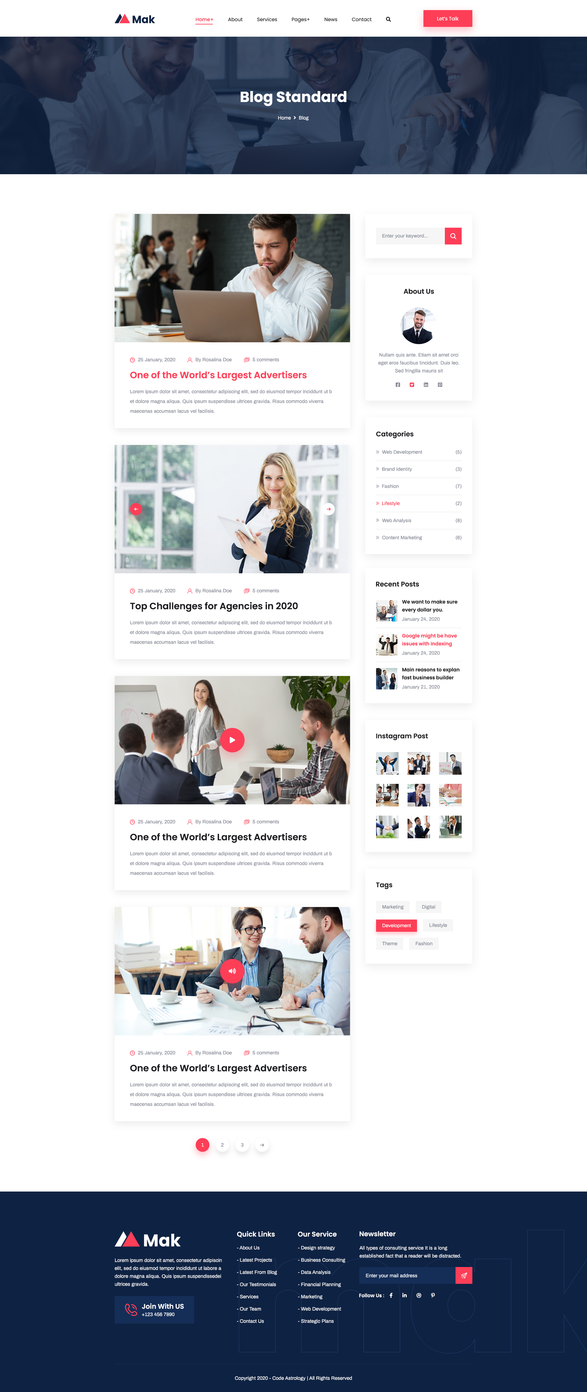 Mak - Creative Agency PSD Template by CodeAstrology | ThemeForest