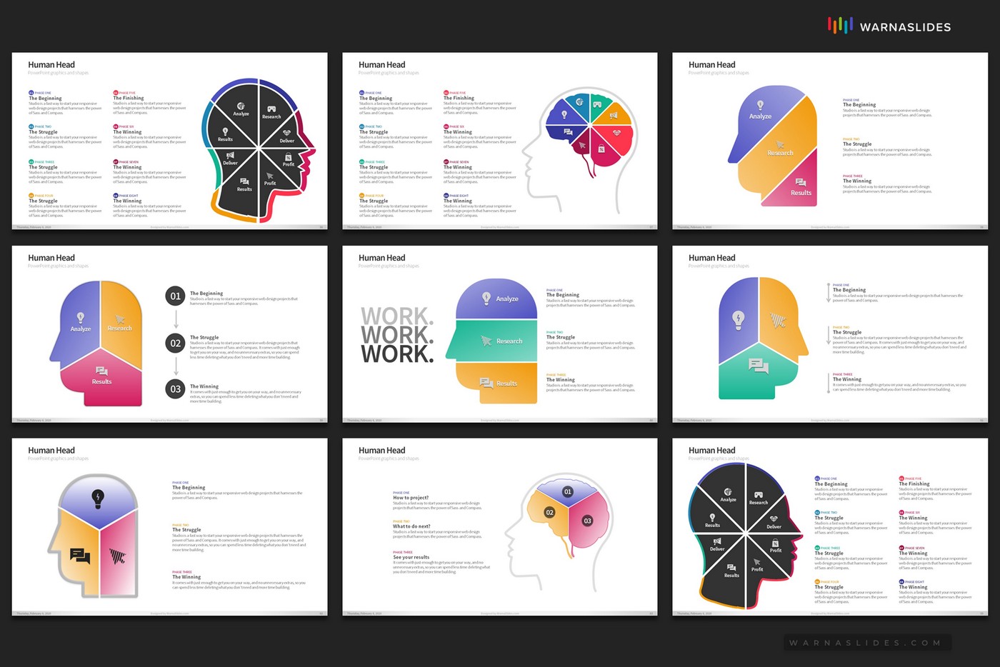 Human Head Shape PowerPoint Template, Presentation Templates | GraphicRiver