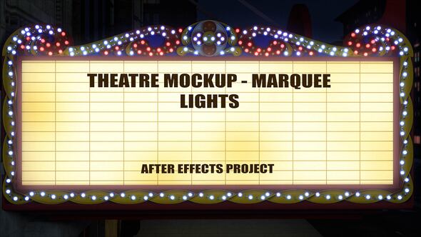 Theatre Mockup - Marquee Lights