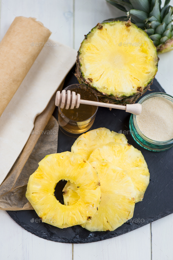 Ingredients for Homemade Honey-glazed Pineapple Tarts