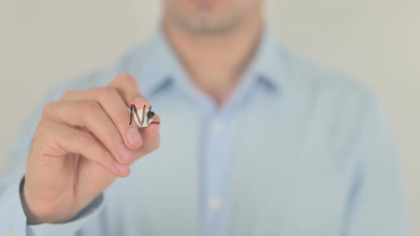 New Items Added, Man Writing on Transparent Glass Screen alt