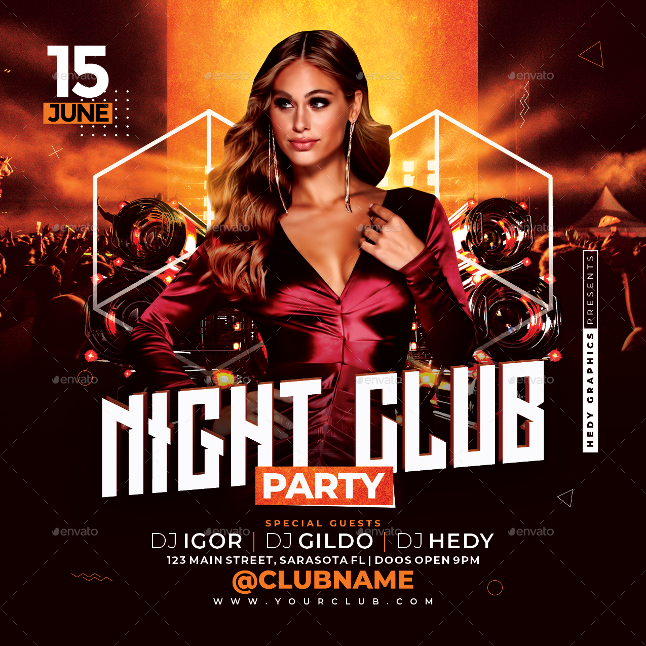 Night Club Flyer by HedyGraphics | GraphicRiver