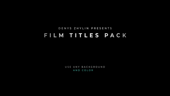 Film Titles Pack for Premiere Pro