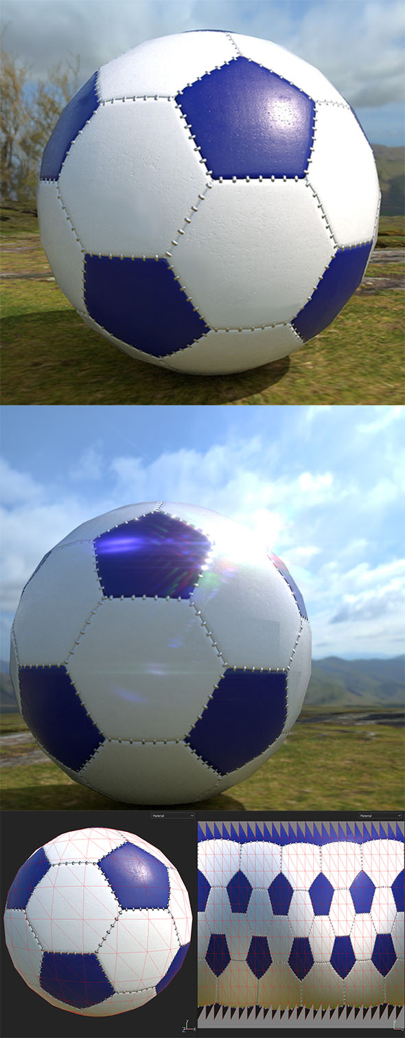 Soccer ball scratched - 3Docean 25820333