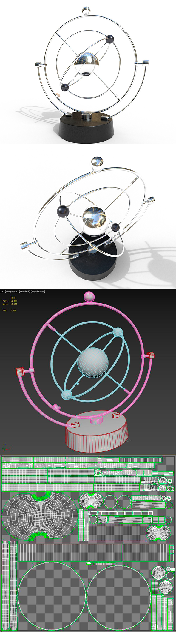 Magnetic Pendulum rotating - 3Docean 25829059