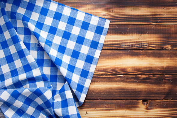checked cloth napkin or tablecloth