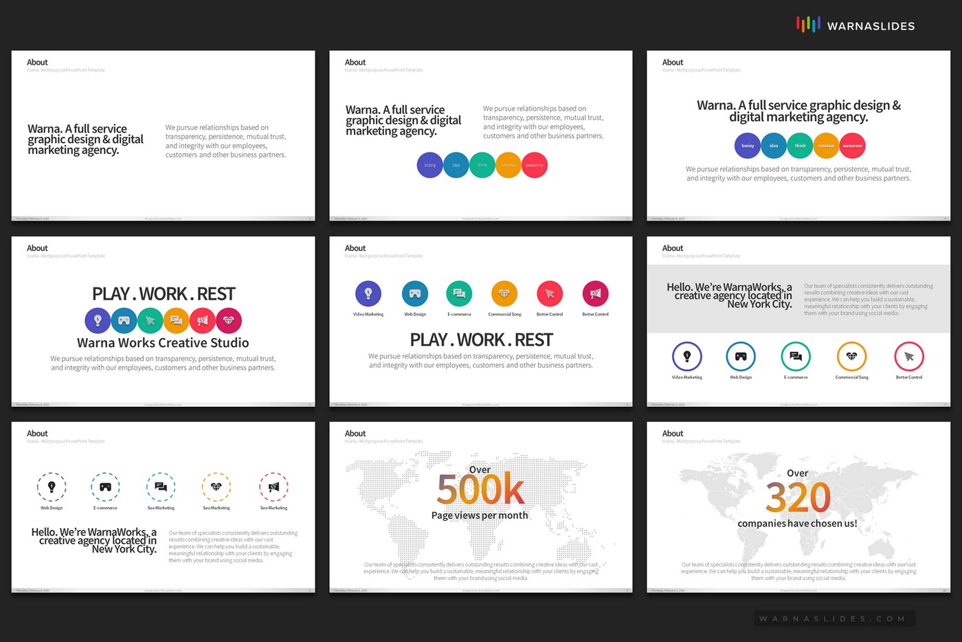 Warna Slides Multi Purpose Powerpoint Template 2020 Free