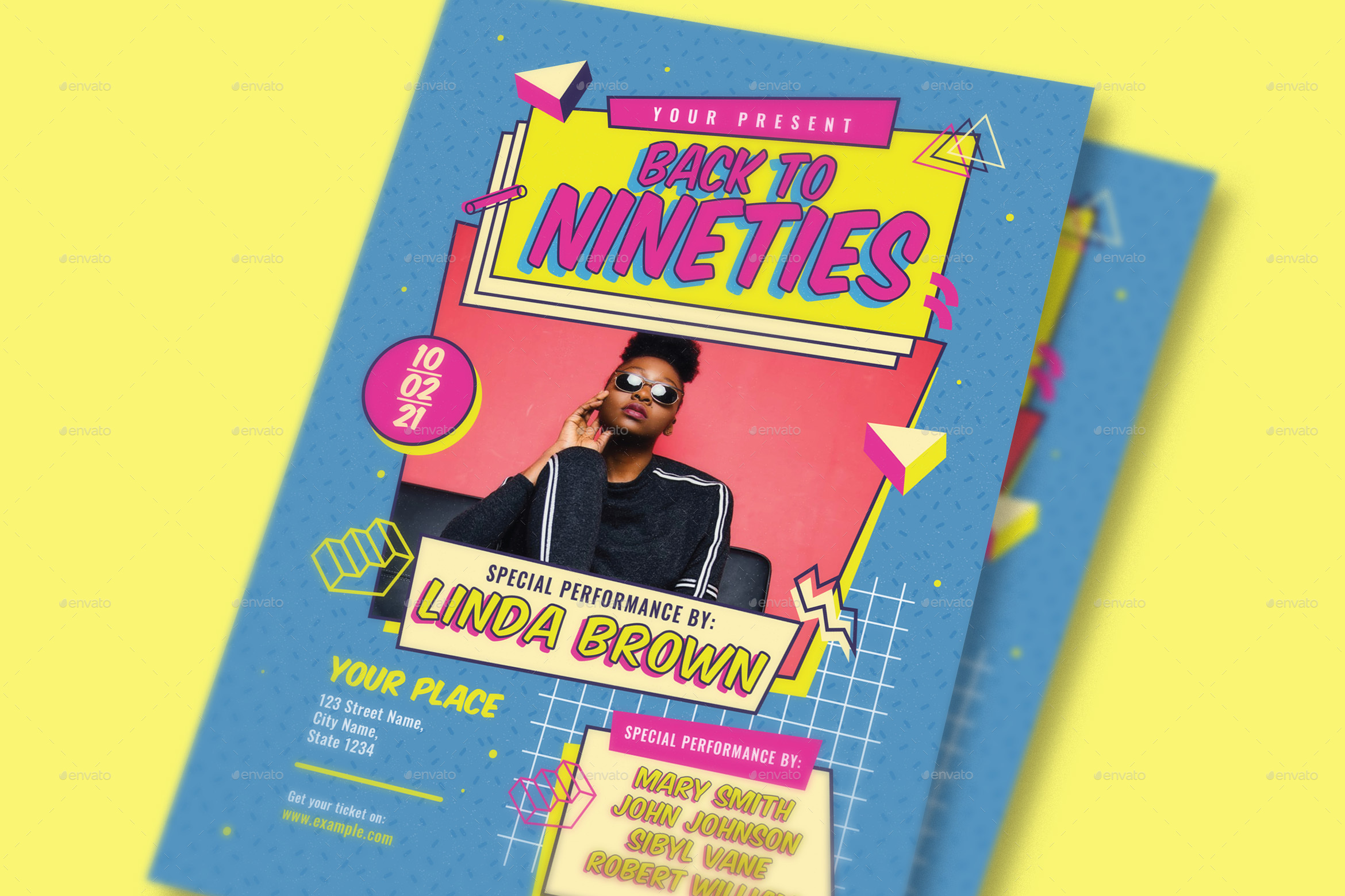 90s Music Flyer by graphicook | GraphicRiver