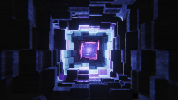 Infinite Cubes Tunnel Loop