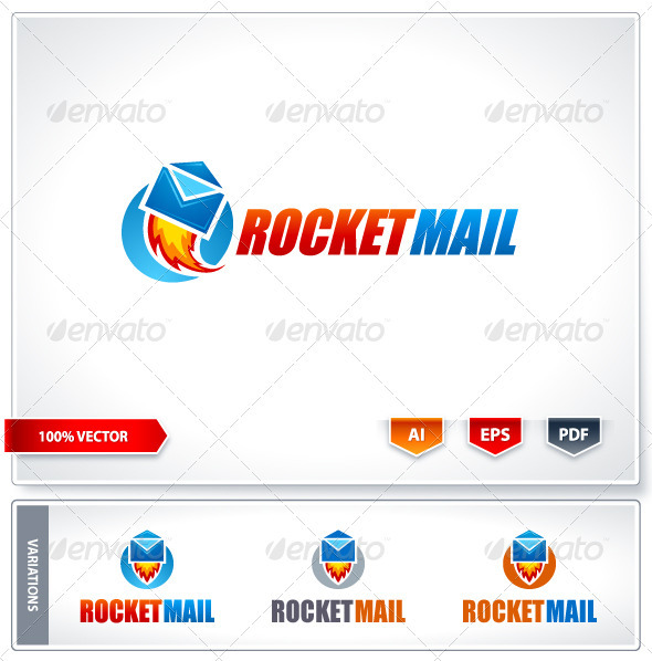 Rocket mail logo template - Logo Templates