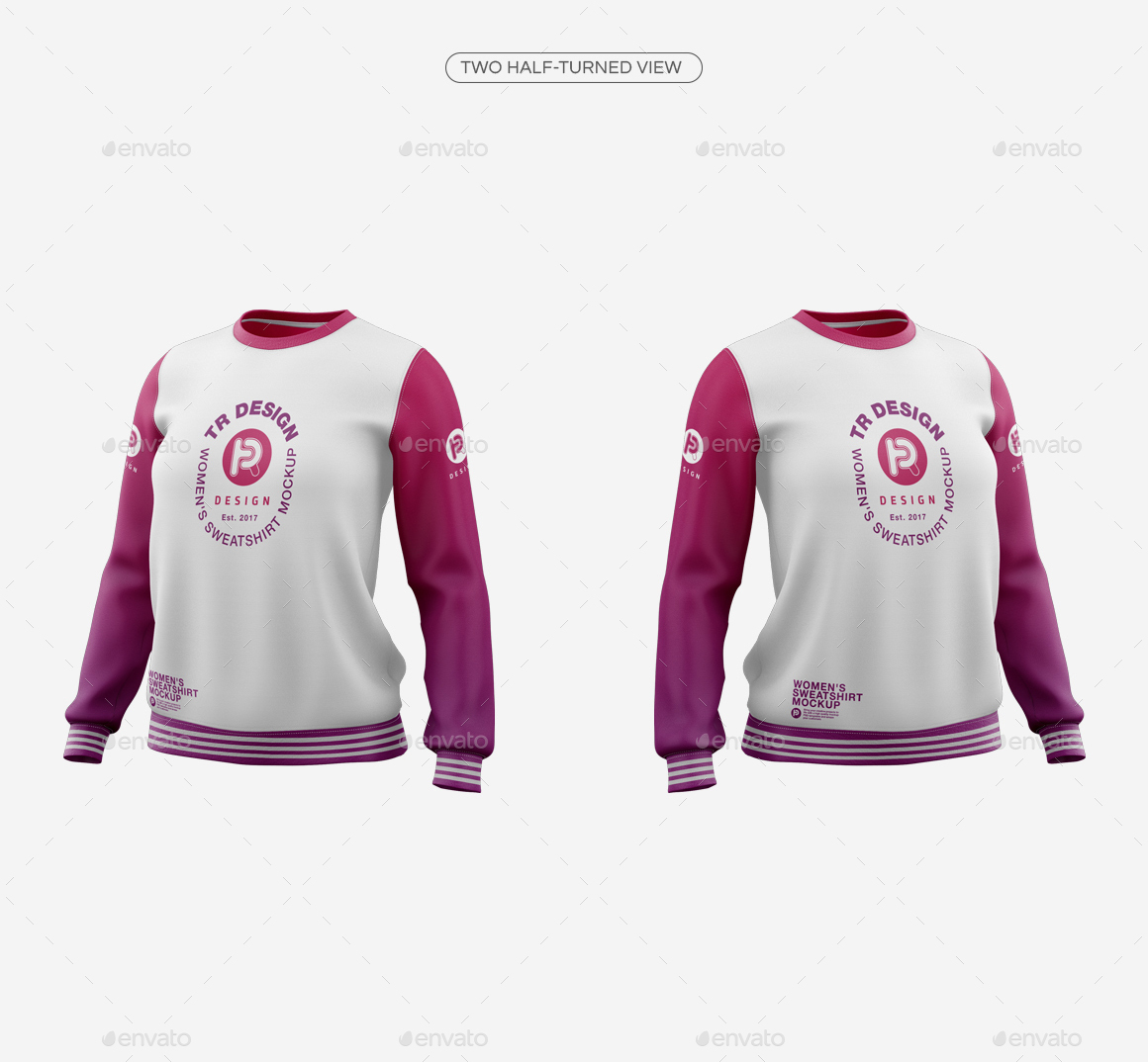 Download Women's Crew Neck Sweatshirt Mockup by TRDesignme ...