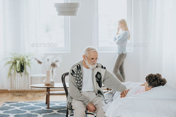 Taking care of wife - Stock Photo - Images