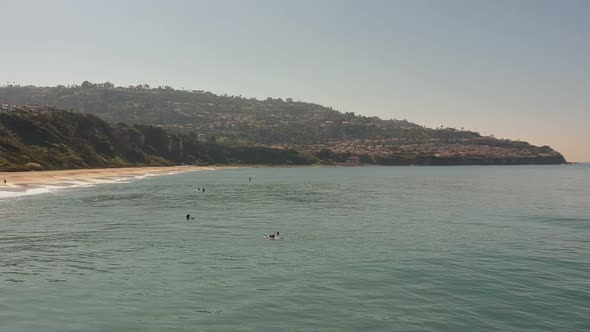 Afternoon drone view from the the coast and waterside of Redondo Beach, California. ( DJi Spark Dron alt