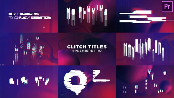 Glitch Titles Sequence Mogrt
