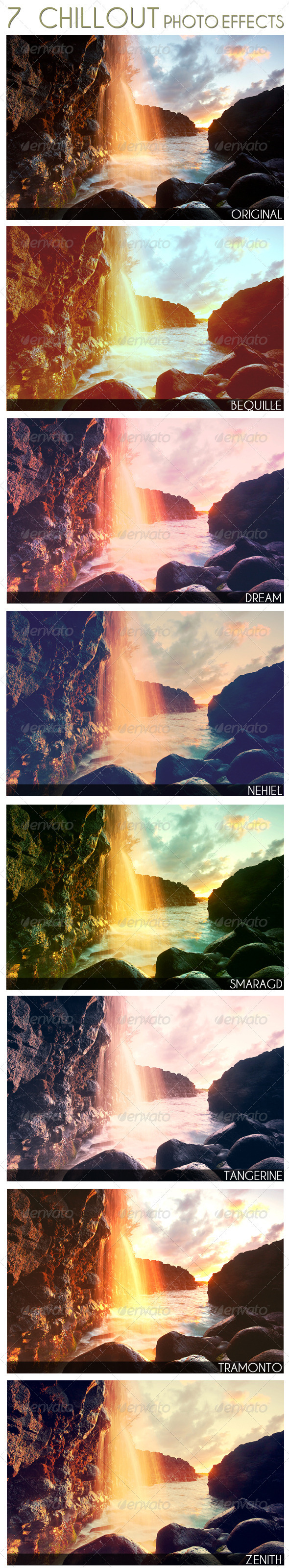 7 Chillout Photo Effects - Photo Templates Graphics