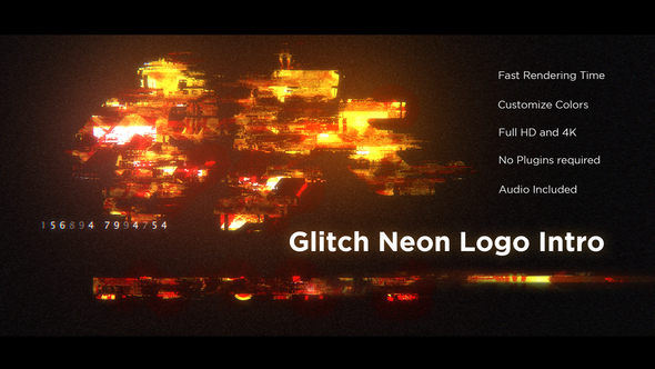 Glitch Neon Logo - VideoHive 25854699