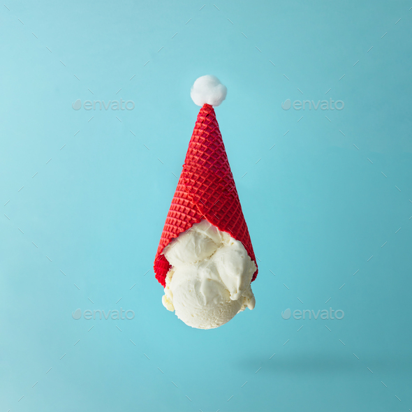 cream santa hat