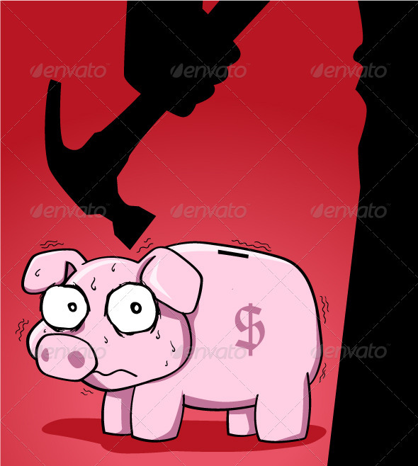 Piggy Bank - Characters Vectors