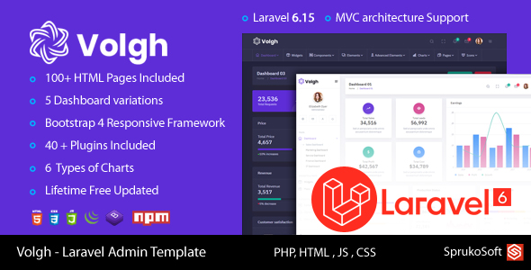 Volgh – Laravel Admin Template