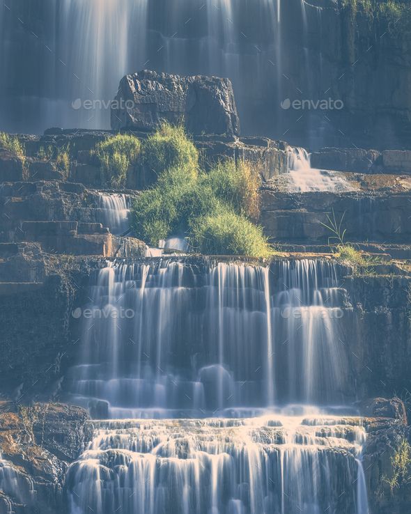 Pongour waterfall. Da Lat, Vietnam - Stock Photo - Images