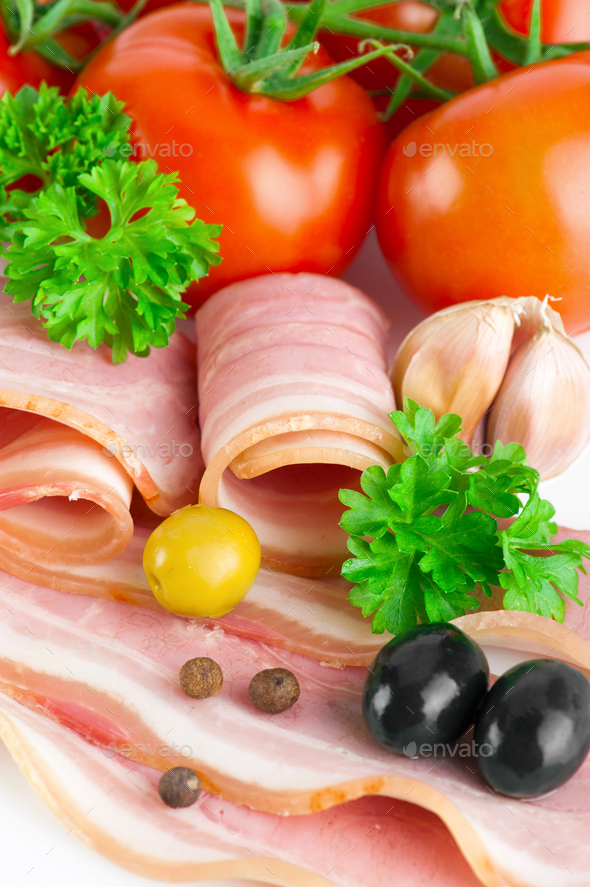 Tasty sliced bacon - Stock Photo - Images