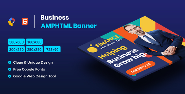Business AMPHTML Banners Ads Template