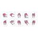 Gesture Color Linear Icon Set. Editable Stroke., Vectors | GraphicRiver
