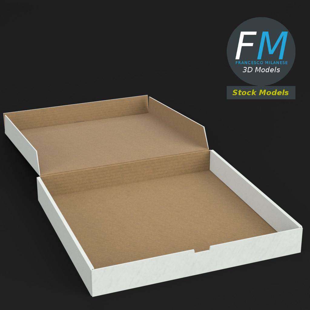 Open Pizza Box, 3D - Envato Elements