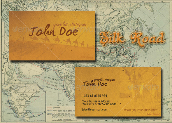 Silk Road Business Card - Creative Business Cards