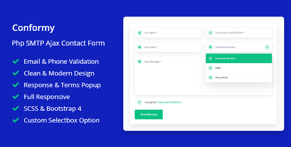 Conformy - PHP Ajax Modern Contact Form