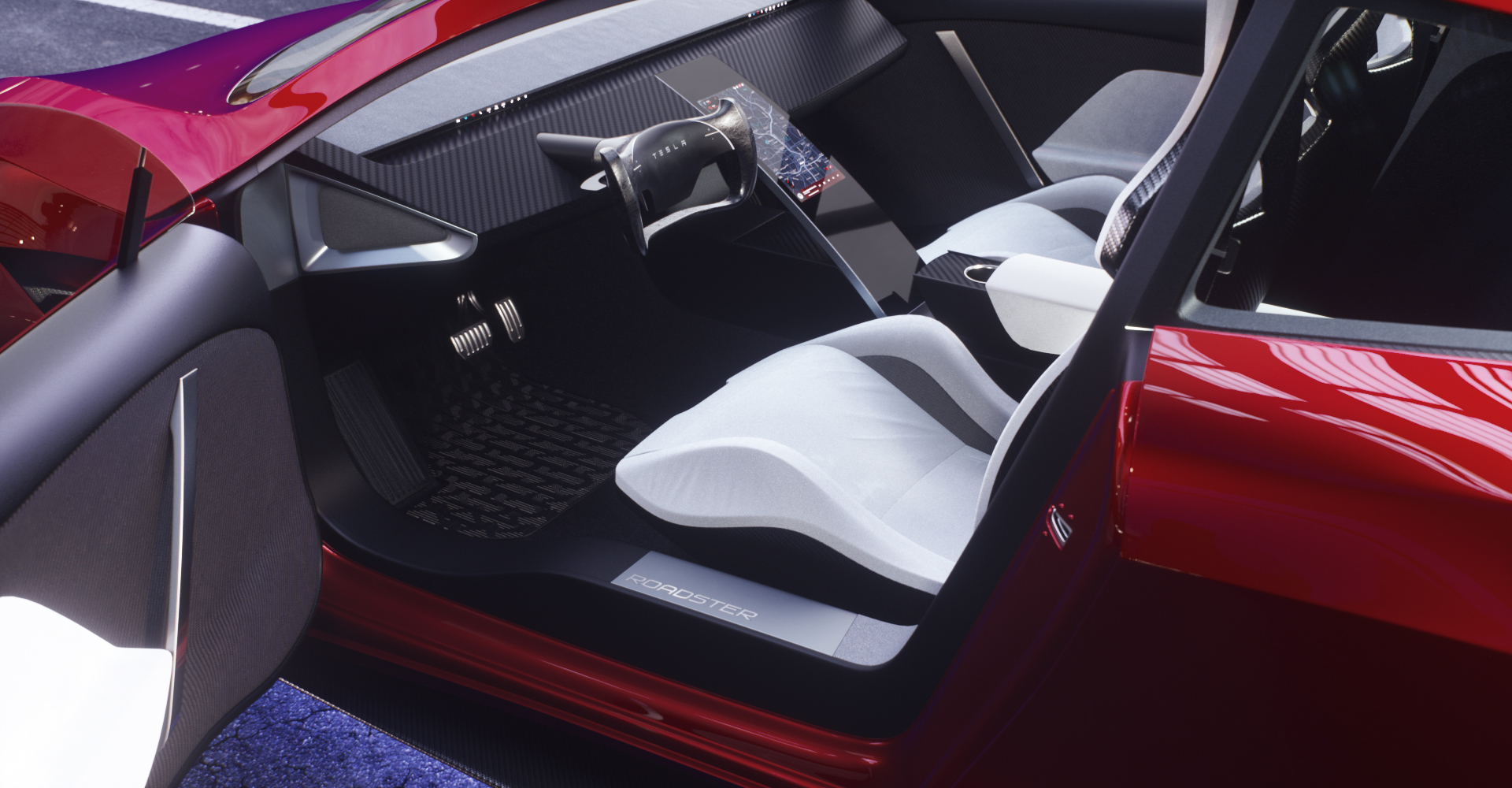 Tesla Roadster Interior by outofourlives 3DOcean