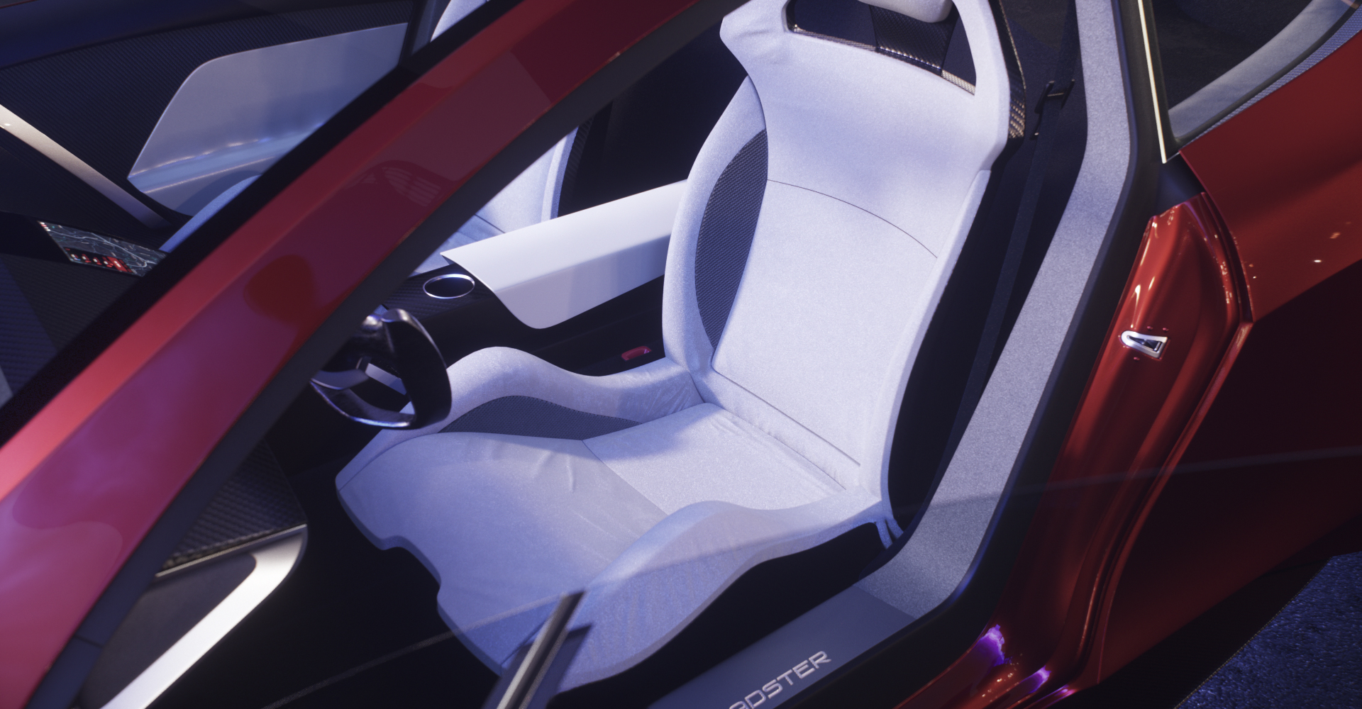 Tesla Roadster Interior by outofourlives 3DOcean
